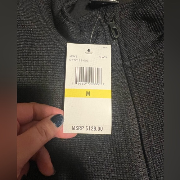 Spyder Black Quarter Zip with Red Details Size Medium - Picture 4 of 6